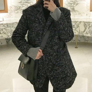 Tweed Winter Coat Jacket Hybrid